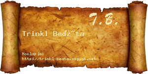 Trinkl Beáta névjegykártya